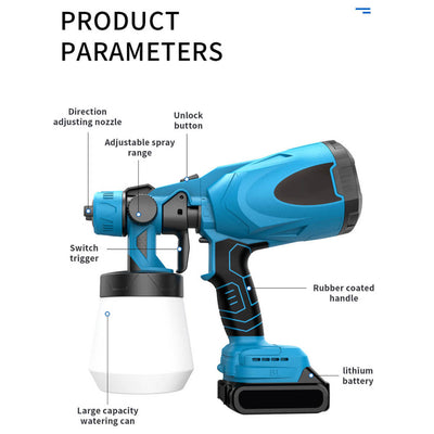 Cordless Paint Sprayer High Pressure Portable Electric Spray Gun