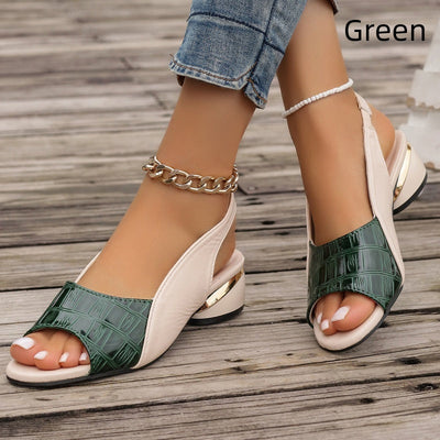 Peep Toe Block Heel Sandals For Women Comfortable Stylish