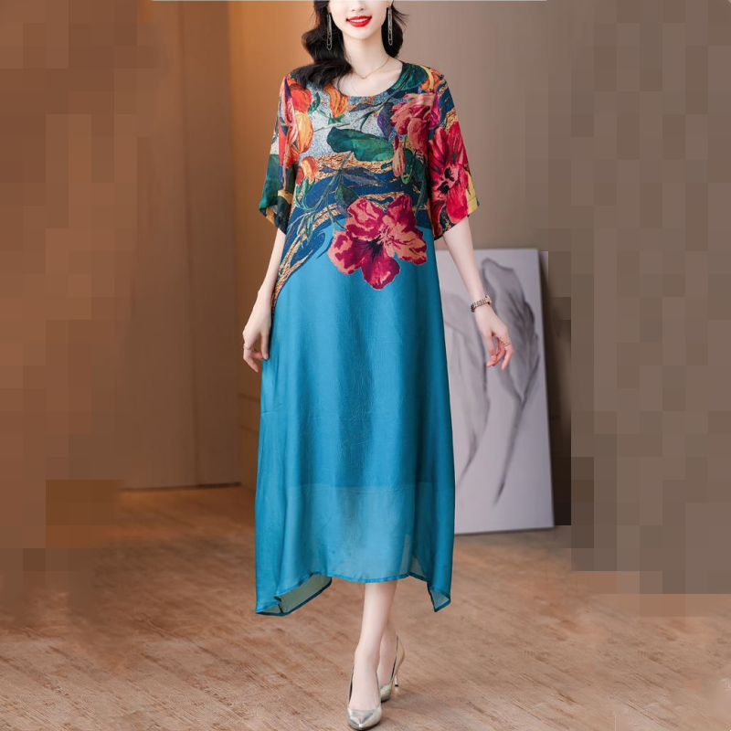 Women’s Elegant Flowy Plus Size Floral Dress For Special Occasions
