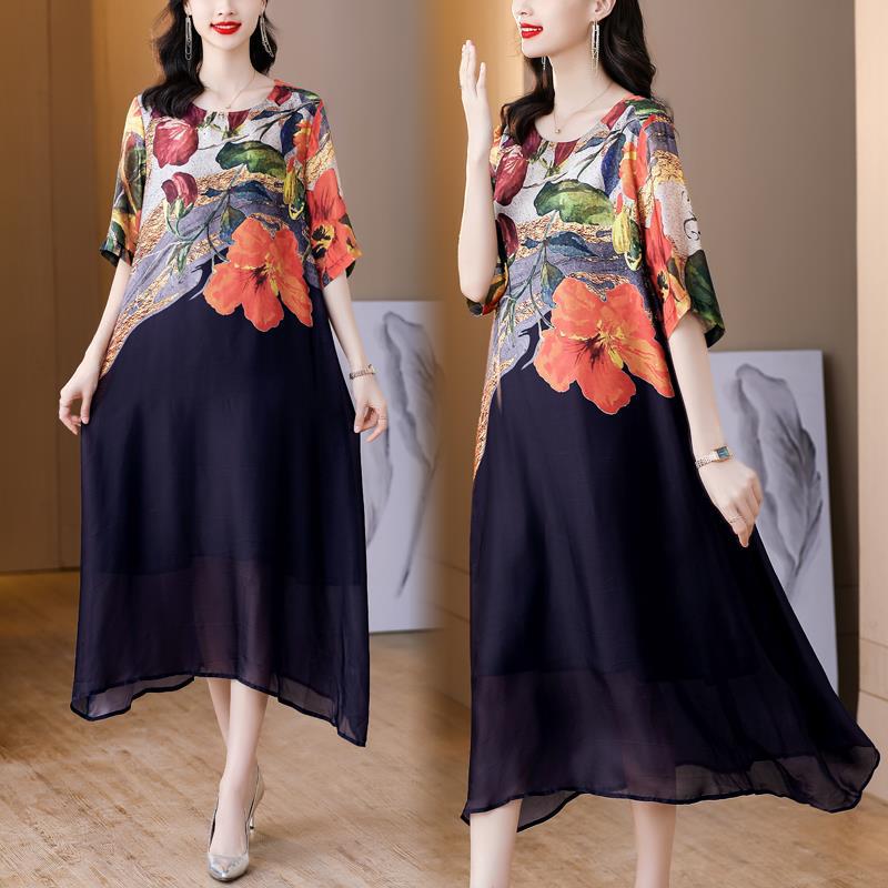 Women’s Elegant Flowy Plus Size Floral Dress For Special Occasions