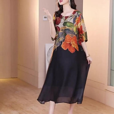 Women’s Elegant Flowy Plus Size Floral Dress For Special Occasions