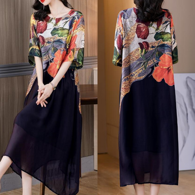 Women’s Elegant Flowy Plus Size Floral Dress For Special Occasions