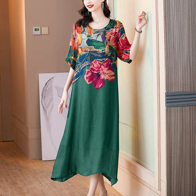 Women’s Elegant Flowy Plus Size Floral Dress For Special Occasions