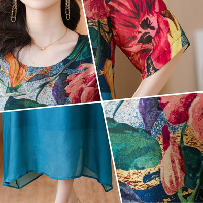 Women’s Elegant Flowy Plus Size Floral Dress For Special Occasions
