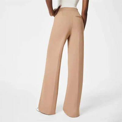 Women's Plus Size High-Waist Wide-Leg Stretch Pants Comfortable