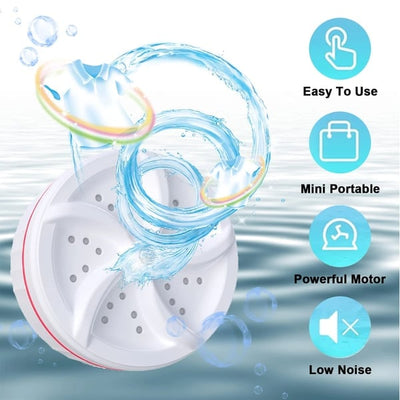 Mini Washing Machine And Dishwasher Compact Portable Laundry Cleaner