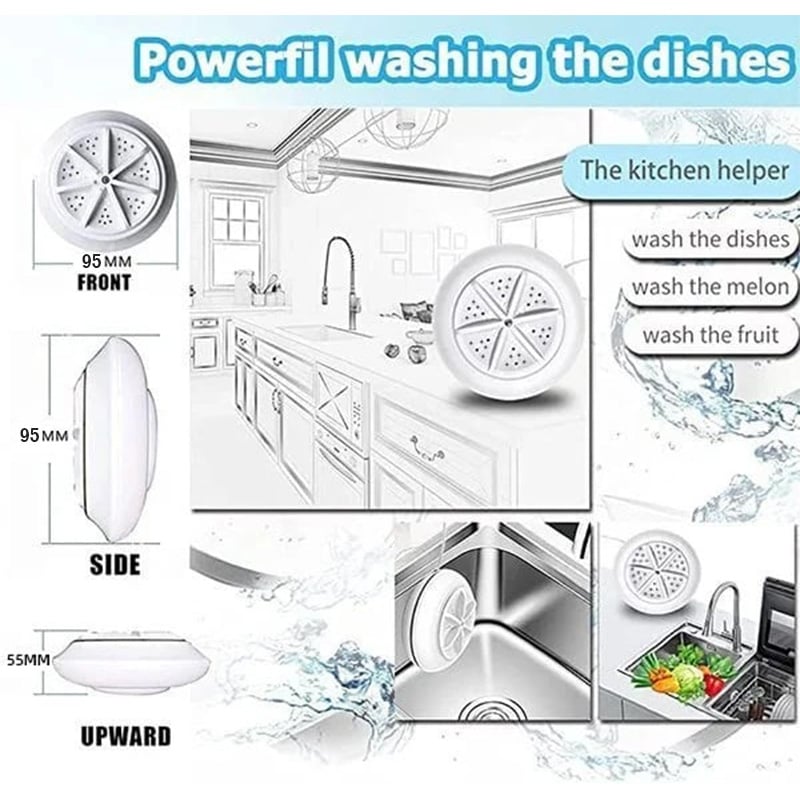 Mini Washing Machine And Dishwasher Compact Portable Laundry Cleaner
