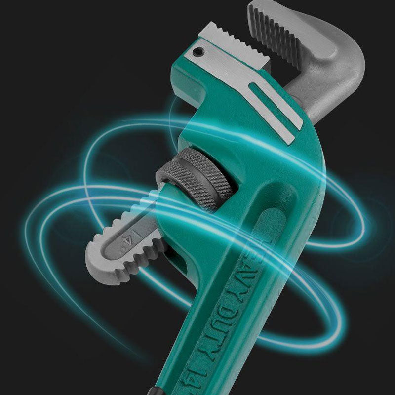 Straight Pipe Wrench With Adjustable Jaw For Secure Grip