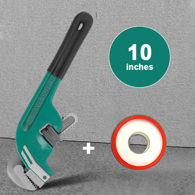 Straight Pipe Wrench With Adjustable Jaw For Secure Grip