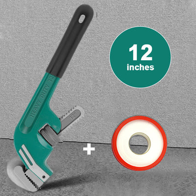 Straight Pipe Wrench With Adjustable Jaw For Secure Grip
