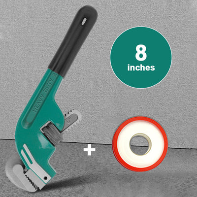 Straight Pipe Wrench With Adjustable Jaw For Secure Grip
