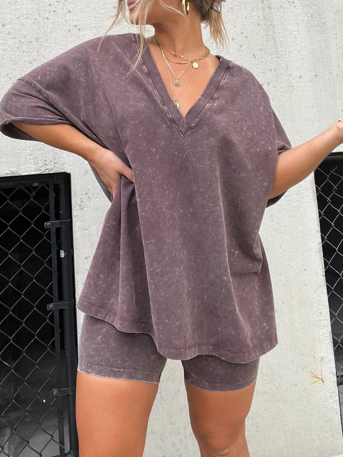 Women's Summer Washed Set Lightweight Casual Outfit For Warm Weather