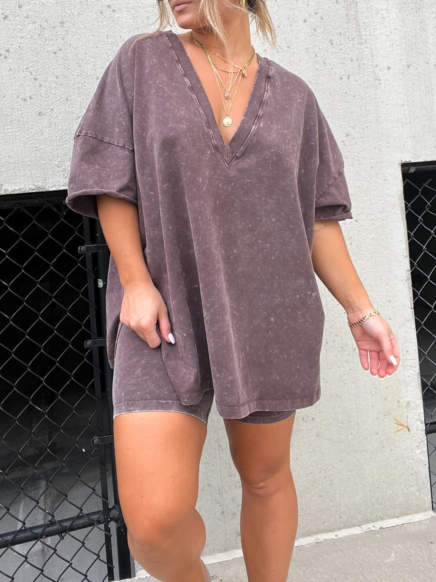 Women's Summer Washed Set Lightweight Casual Outfit For Warm Weather