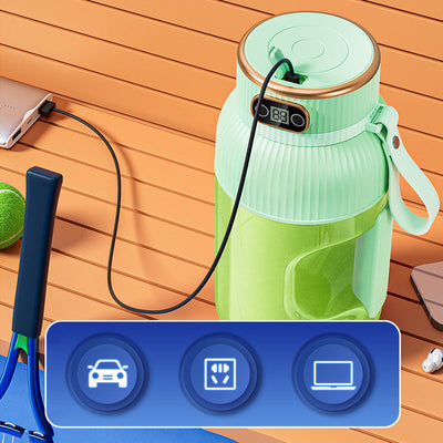 Multifunctional Portable Juicer Cup With Digital Display And USB Charging