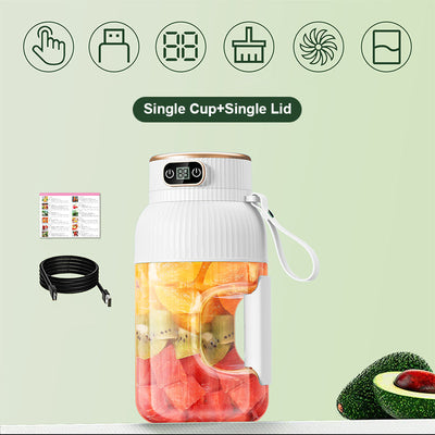Multifunctional Portable Juicer Cup With Digital Display And USB Charging