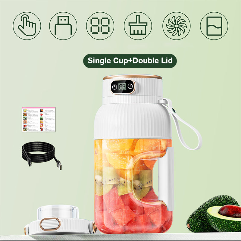 Multifunctional Portable Juicer Cup With Digital Display And USB Charging