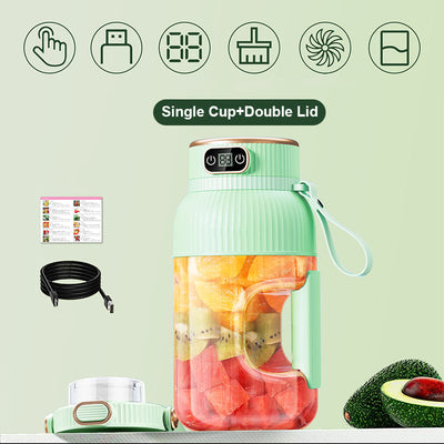 Multifunctional Portable Juicer Cup With Digital Display And USB Charging