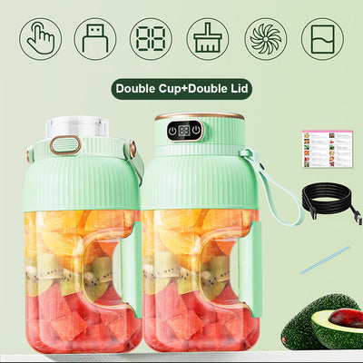 Multifunctional Portable Juicer Cup With Digital Display And USB Charging