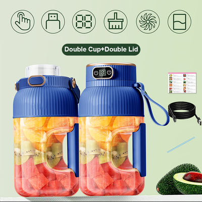 Multifunctional Portable Juicer Cup With Digital Display And USB Charging