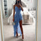 Lady's Monochrome Sexy Evening Dress Elegant Party Wear