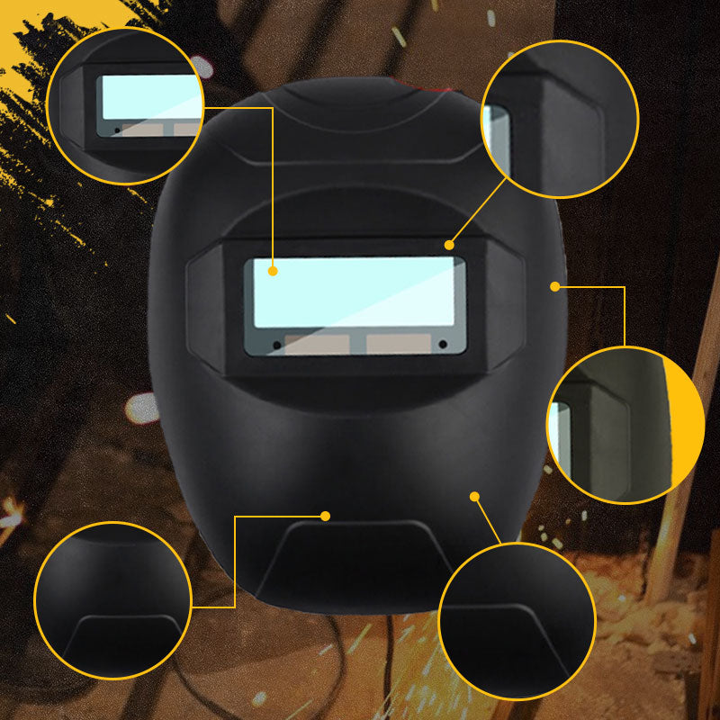 Lightweight Durable Welding Mask With Integrated Safety Glasses