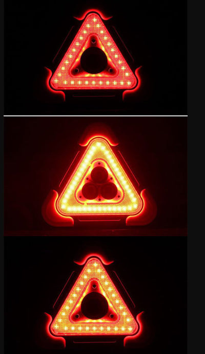 2-IN-1 Solar Emergency Triangle Warning Light For Roadside Safety