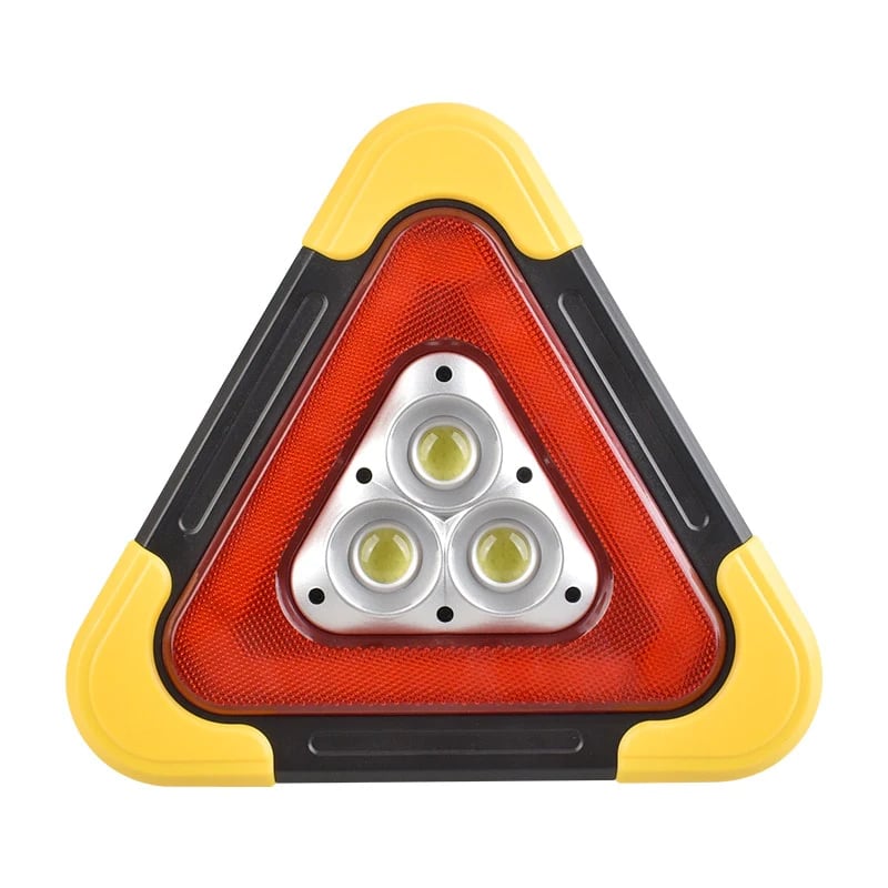 2-IN-1 Solar Emergency Triangle Warning Light For Roadside Safety