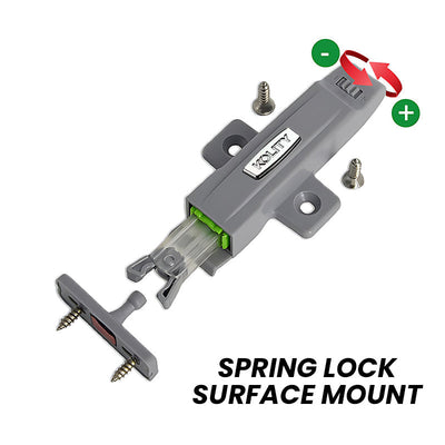Cabinet Door Press To Open Lock With Spring Lock And Hinge