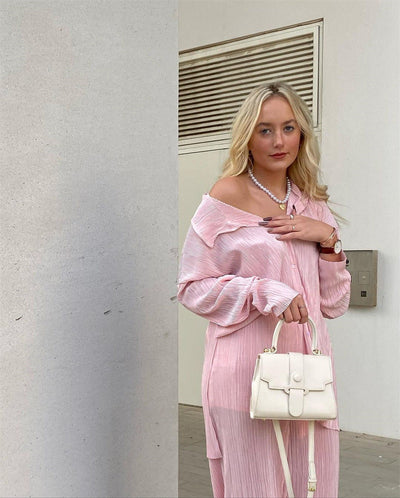 Women's Pleated Two-Piece Set Elegant Stylish Outfit