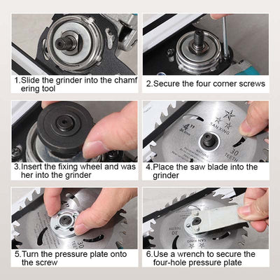 Angle Grinder Stand For Precise 45 Degree Tile Chamfer Cutting