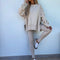 Women's Sweatshirt And Leggings Set Long Sleeve Printed Two-Piece