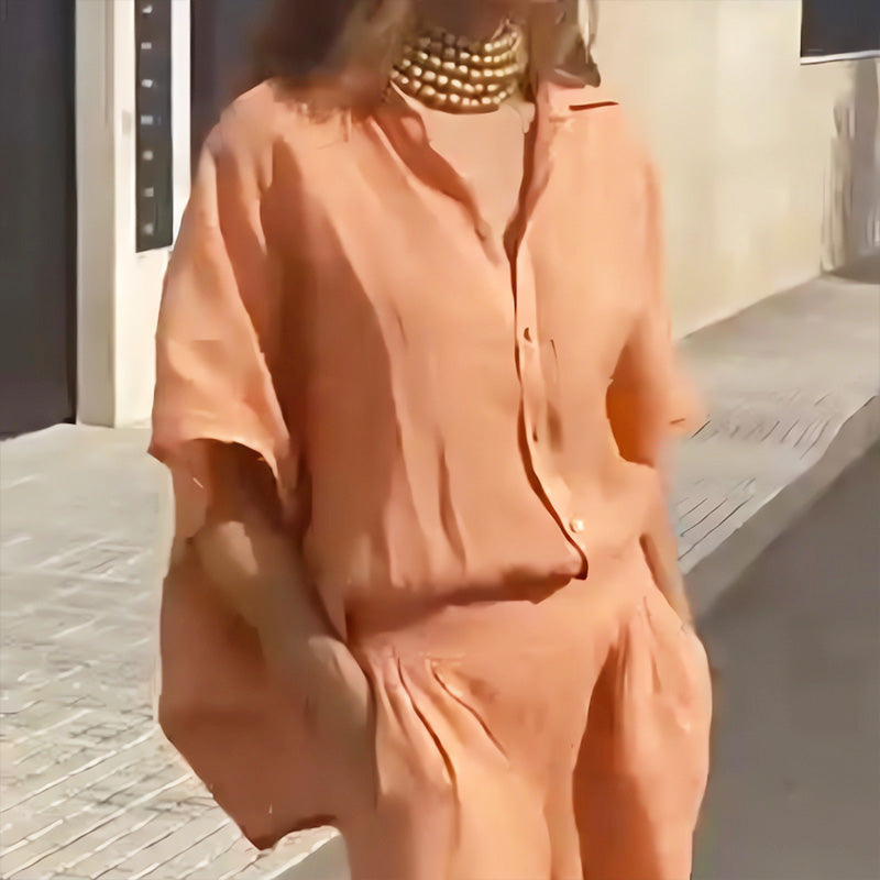 Women's Casual Cotton Linen Two Piece Set Comfortable Summer Outfit