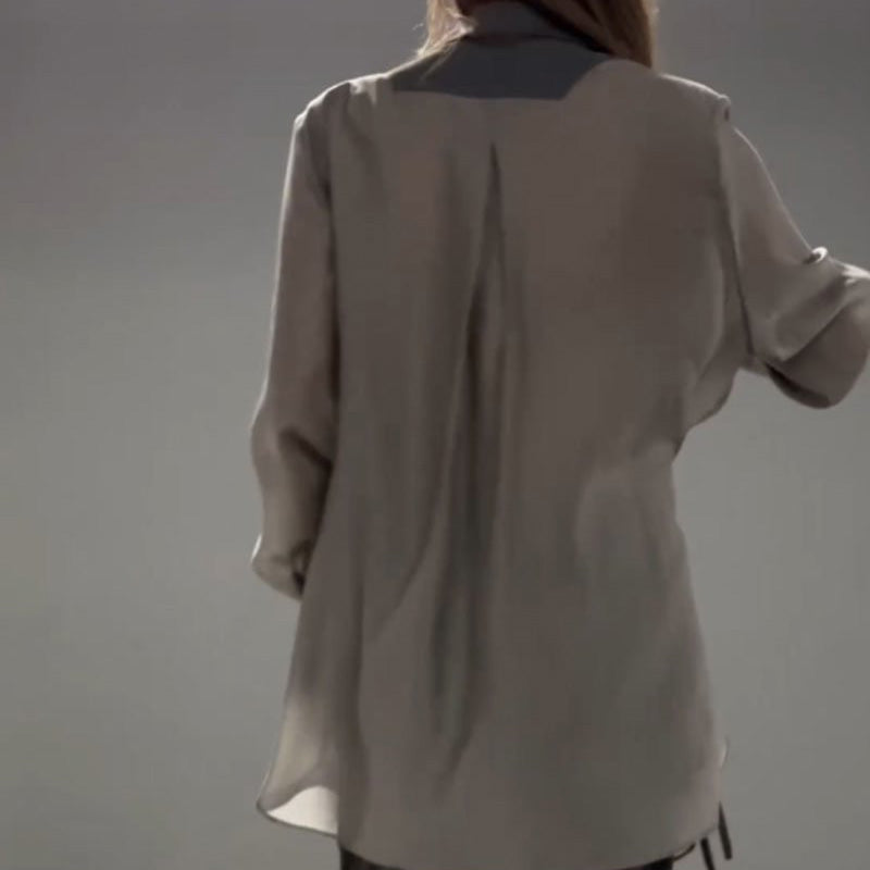 Fashion Lar Patchwork Two-Piece Set Shirt And Pants Outfit