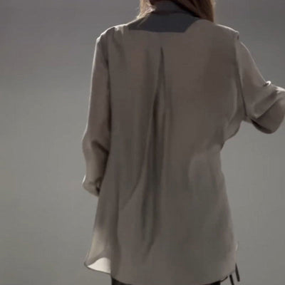 Fashion Lar Patchwork Two-Piece Set Shirt And Pants Outfit