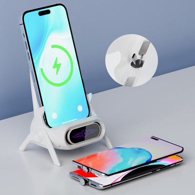 Multifunctional Wireless Fast Charger Phone Stand With Adjustable Holder