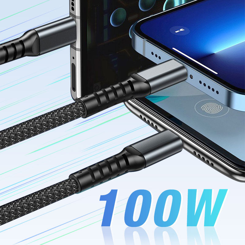 Super Fast Charging Cable Transparent Luminous 3-in-1 Design