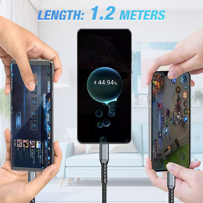 Super Fast Charging Cable Transparent Luminous 3-in-1 Design