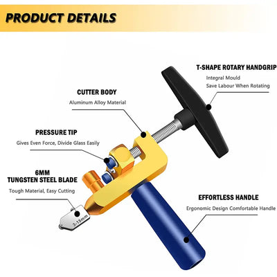 Ceramic And Glass Tile Cutter With Dual Function For Precision Cutting