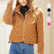 Plaid Jacket Women Embossed Plush Patchwork Stylish Outerwear