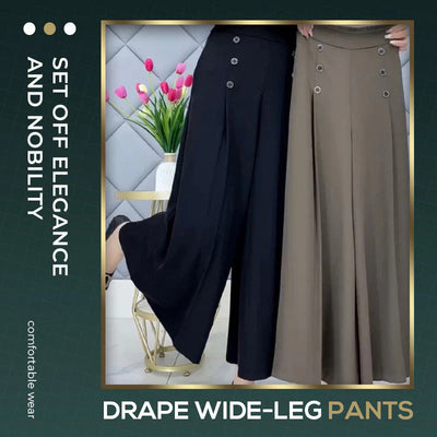 Pleated Wide Leg Pants Stylish Slim Fit Comfortable Trousers