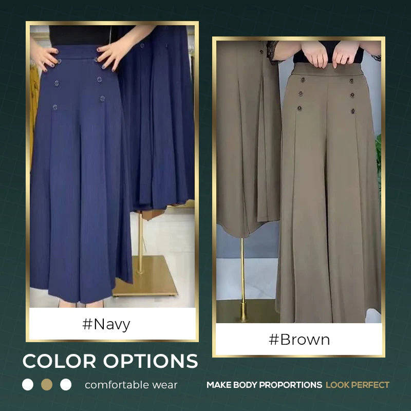 Pleated Wide Leg Pants Stylish Slim Fit Comfortable Trousers