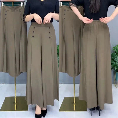 Pleated Wide Leg Pants Stylish Slim Fit Comfortable Trousers