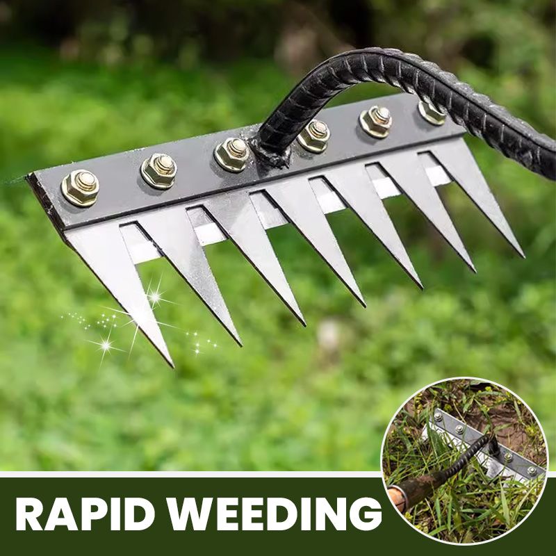 Carbon Steel Garden Weeding Rake With 5 To 8 Teeth Durable Design