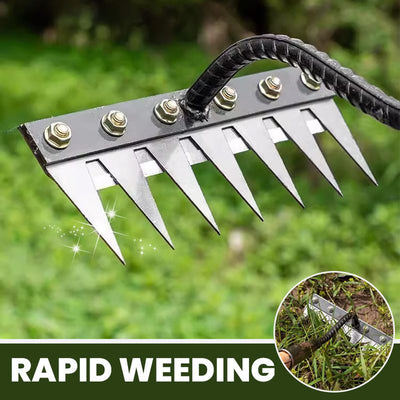 Carbon Steel Garden Weeding Rake With 5 To 8 Teeth Durable Design