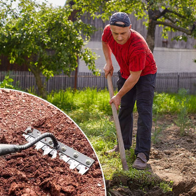 Carbon Steel Garden Weeding Rake With 5 To 8 Teeth Durable Design