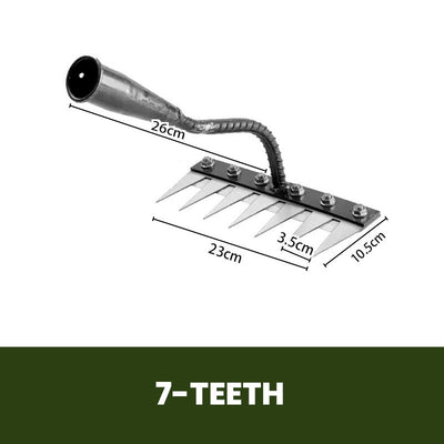 Carbon Steel Garden Weeding Rake With 5 To 8 Teeth Durable Design