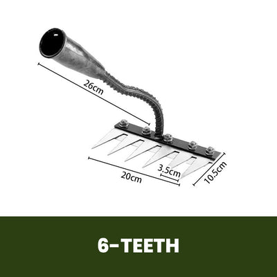 Carbon Steel Garden Weeding Rake With 5 To 8 Teeth Durable Design