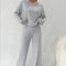 Loose Hooded Knit Sweater Set Comfortable Casual Cozy Outfit