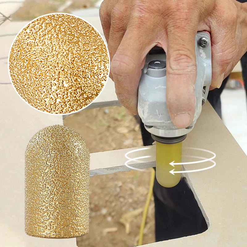 Vacuum Brazed Grinding Head Round Abrasive Tool For Precision