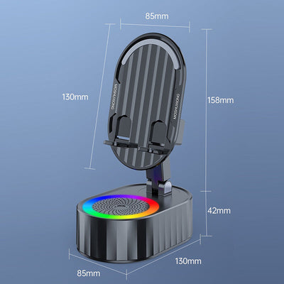 Wireless Bluetooth Speaker Phone Stand With Induction Charging